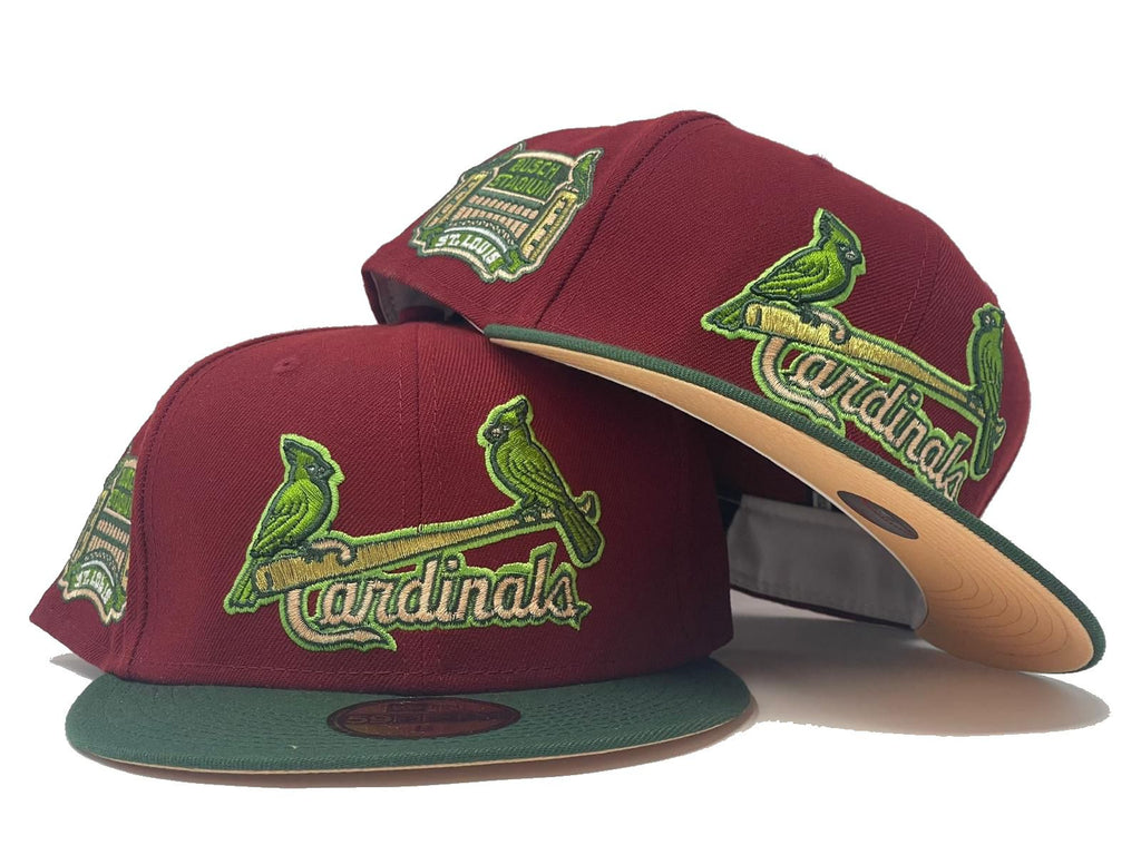 St. Louis Cardinals Busch Stadium Peach Brim New Era Fitted Hat