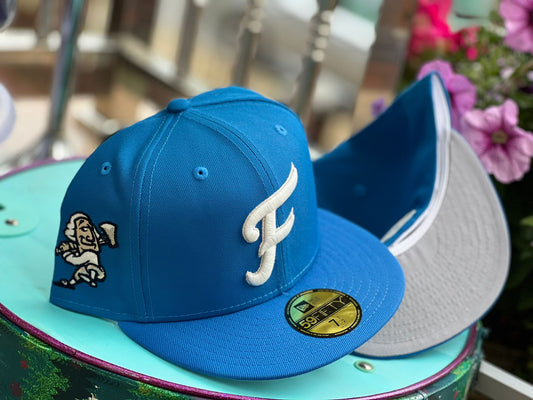 Fredericksburg Nationals Minor League Gray Brim New Era Fitted Hat