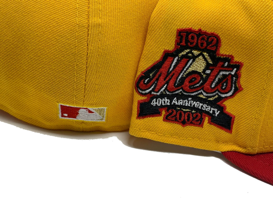 Yellow New York Mets 40th Anniversary Custom New Era Fitted Hat