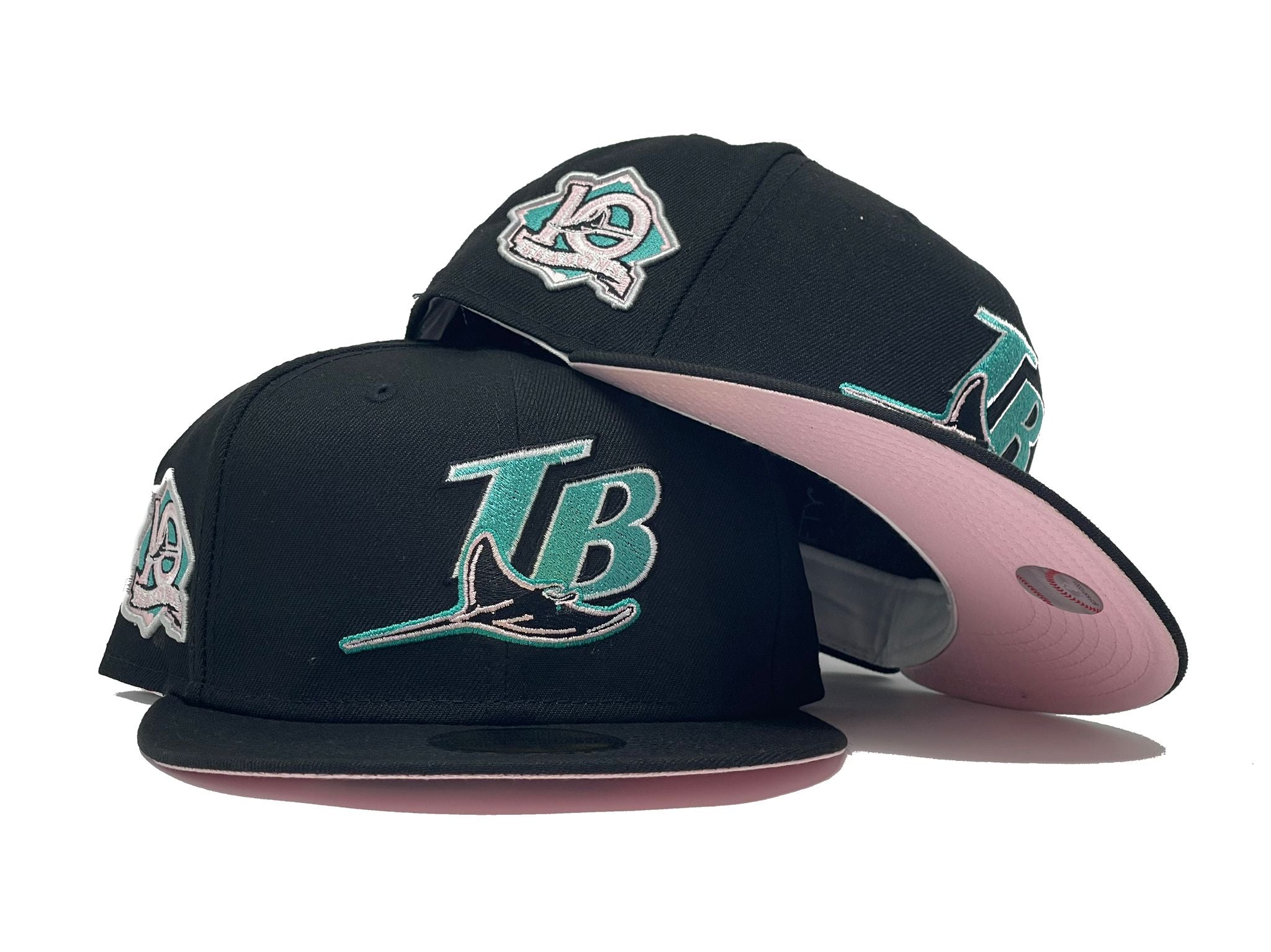 Tampa Bay Rays New Era Cooperstown Collection 10th Anniversary Pink  Undervisor 59FIFTY Fitted Hat - Cream/Black