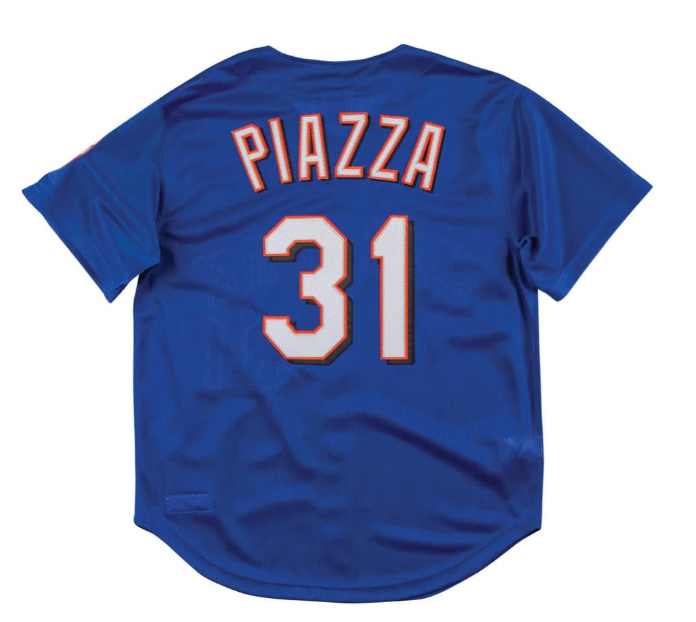Authentic Mike Piazza New York Mets 1999 Button Front Jersey