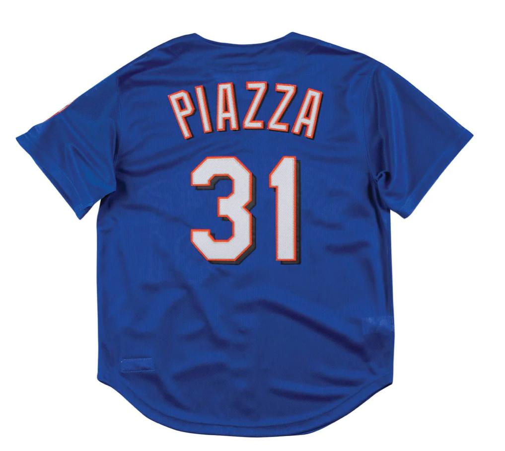 Authentic Mike Piazza New York Mets 1999 Button Front Jersey
