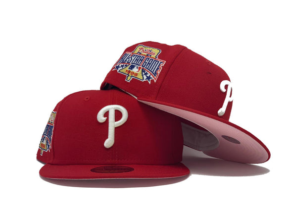 Red Philadelphia Phillies 1996 Pink Bottom 59fifty New Era Fitted