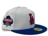 LOS ANGELES DODGERS 40TH ANNIVERSARY "LICENSE PLATE PACK" GRAY BRIM NEW ERA FITTED HAT