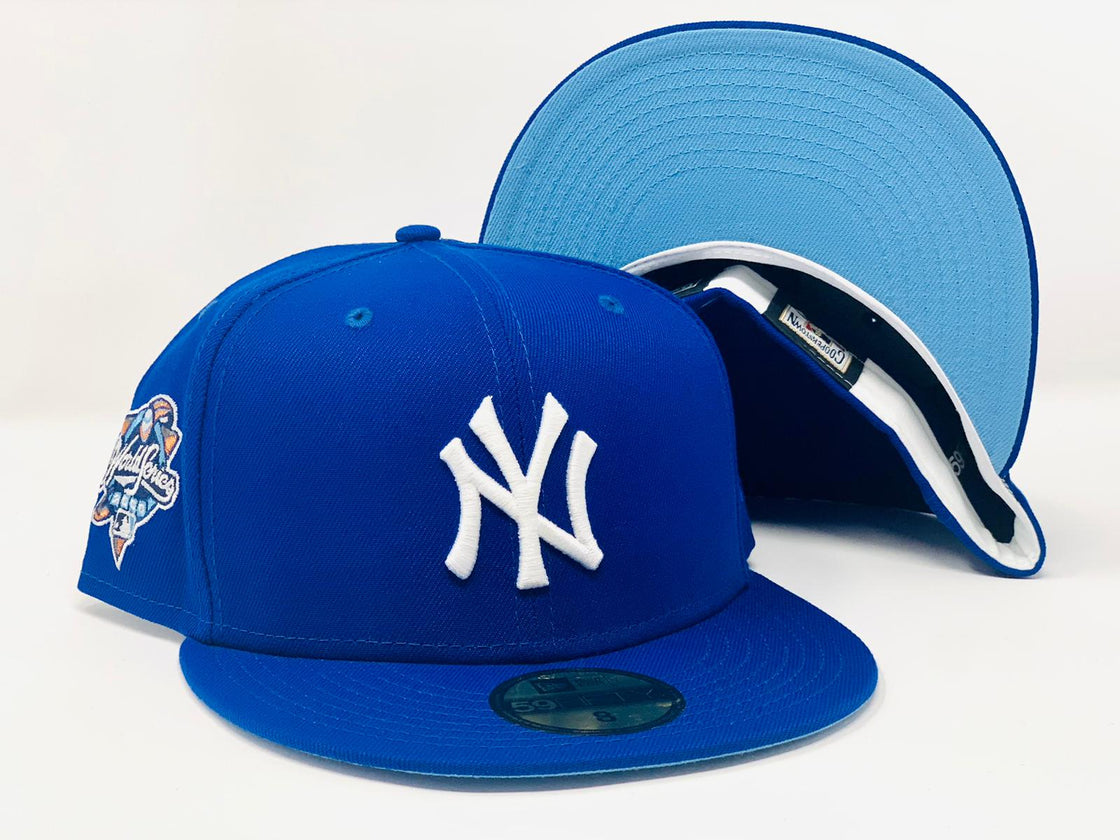 NEW YORK YANKEES 2000 WORLD SERIES ROYAL ICY BRIM NEW ERA FITTED HAT