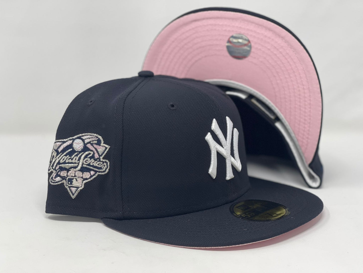 New York Yankes 2000 World Series Pink Brim New Era Fitted Hat