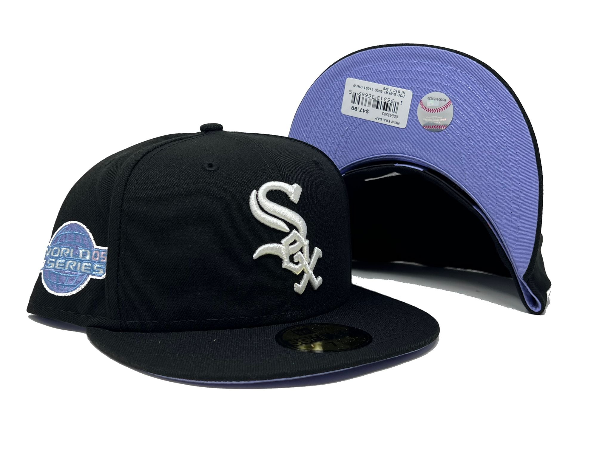 Black Chicago White Sox New Era All Over Flag 59FIFTY Fitted 77/8