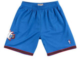 Mitchell and Ness 76ers NBA Royal Blue Swingman Shorts
