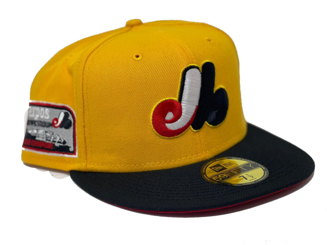 Yellow Montreal Expos Custom 59fifty New Era Fitted Hat