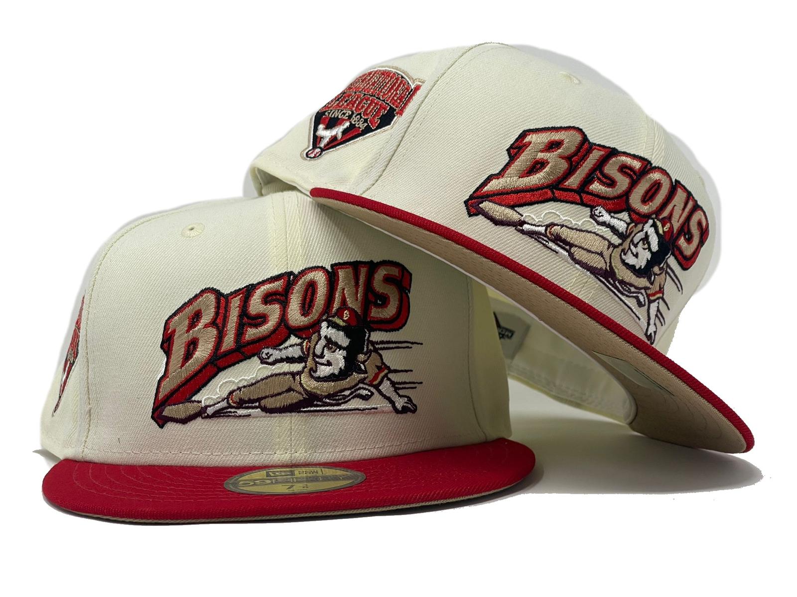 BUFFALO BISONS FITTED HAT SIZE 7 1/4 MILB club 5950 Pink Brown Gray New Era  cap