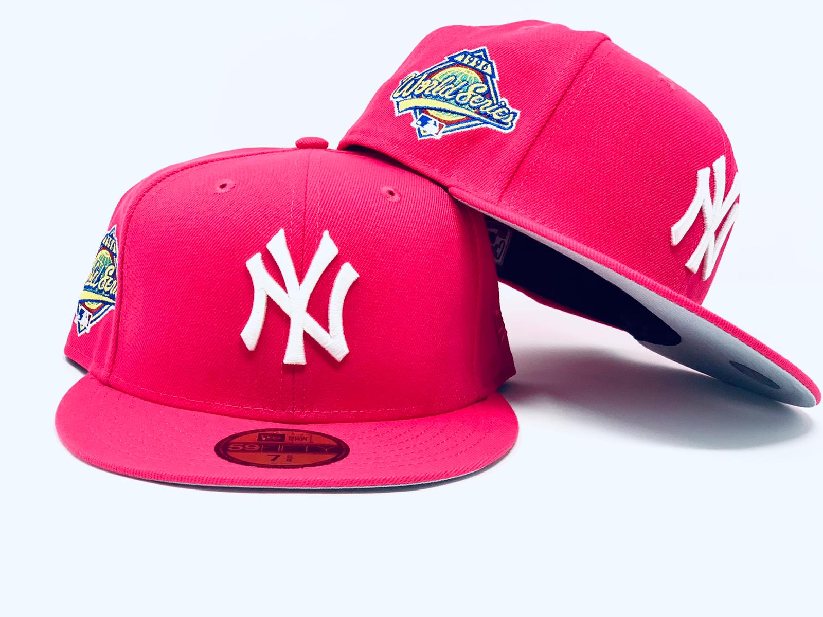 New era MLB Seasonal Team Logo New York Yankees Sleeveless Crew Neck T-Shirt  Pink