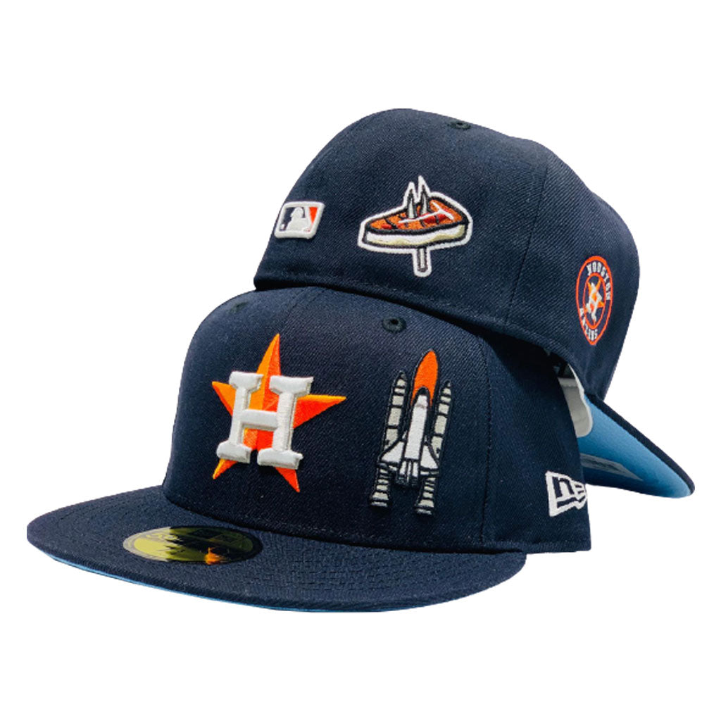 HOUSTON ASTRO NAVY SPACE ROCKET ICY BRIM NEW ERA FITTED HAT – Sports World  165