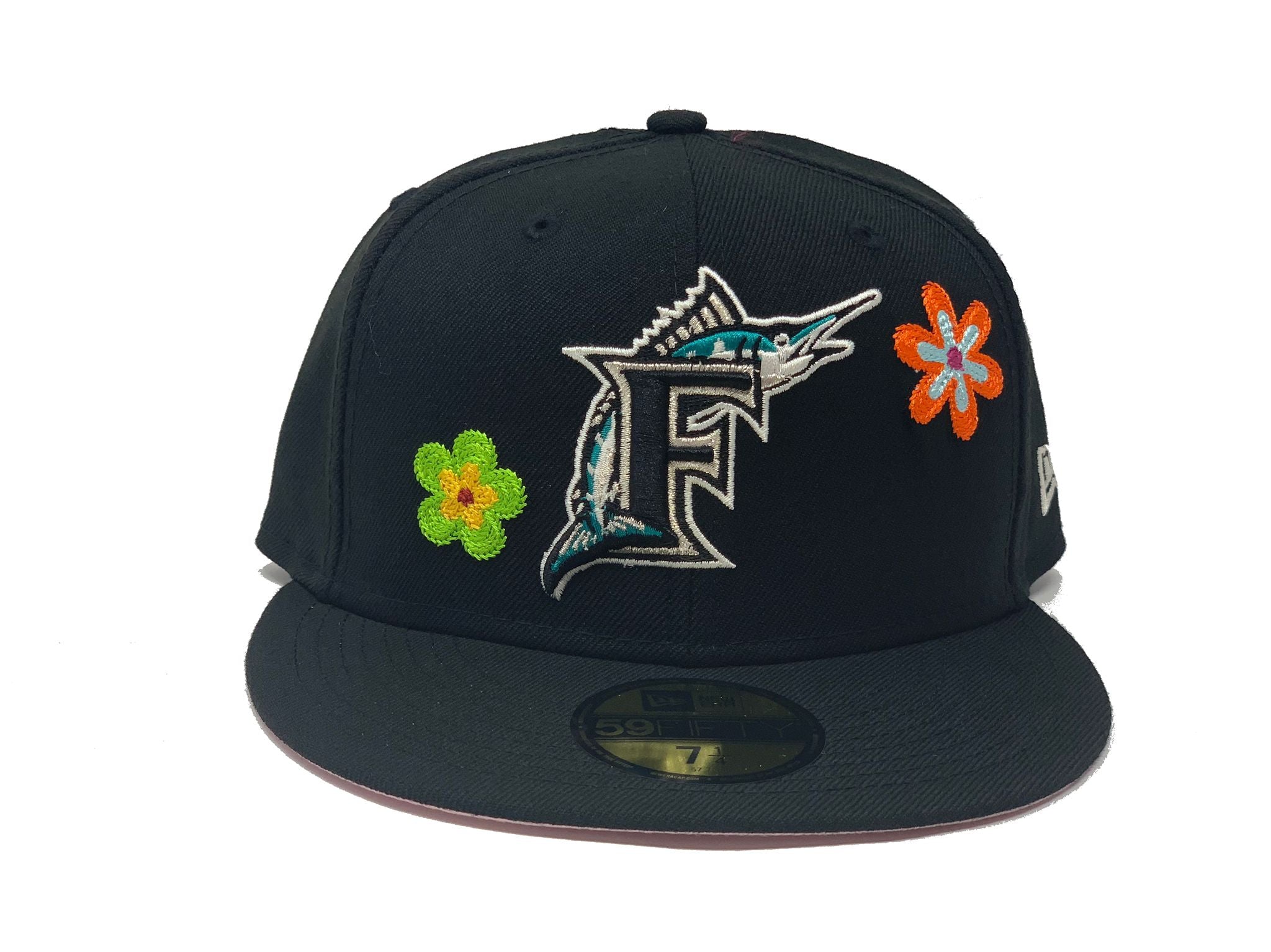 New Era 59FIFTY Florida Marlins Floral Watercolor Fitted 7 1/2 / Black