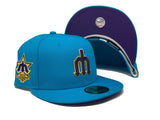 SEATTLE MARINERS 50TH ALL STAR GAME "AQUAMARINE VIOLET" NEW ERA FITTED HAT
