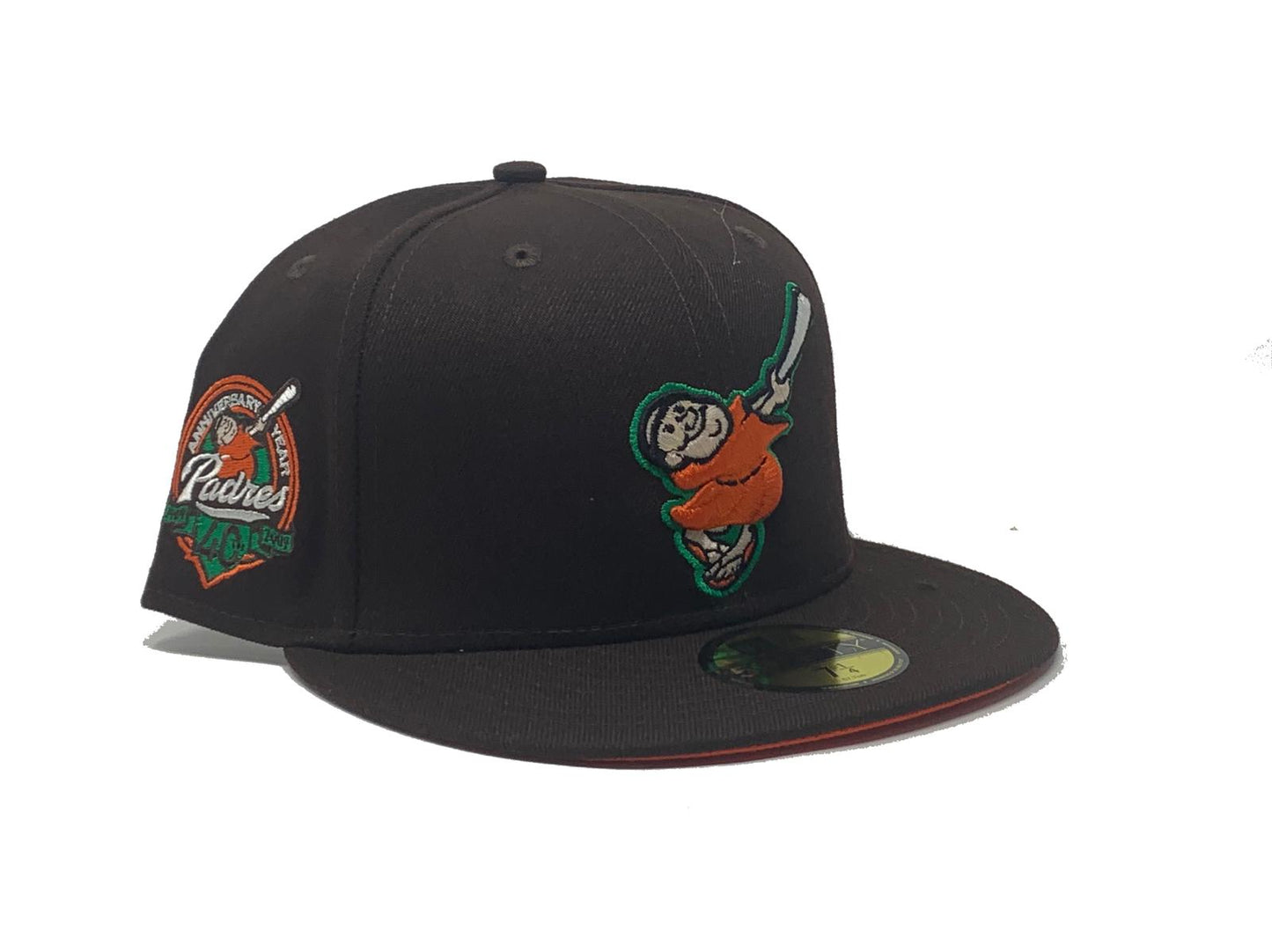 Dark Brown San Diego Padres 40th anniversary New Era Fitted Hat