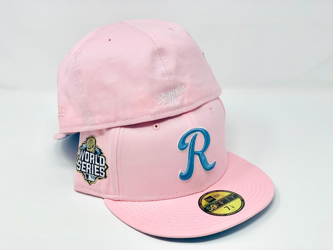 Pink Kansas City Royals 2015 World Series Custom New Era Fitted Hat
