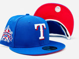 TEXAS RANGERS 1995 ALL STAR GAME ROYAL RED BRIM NEW ERA FITTED HAT