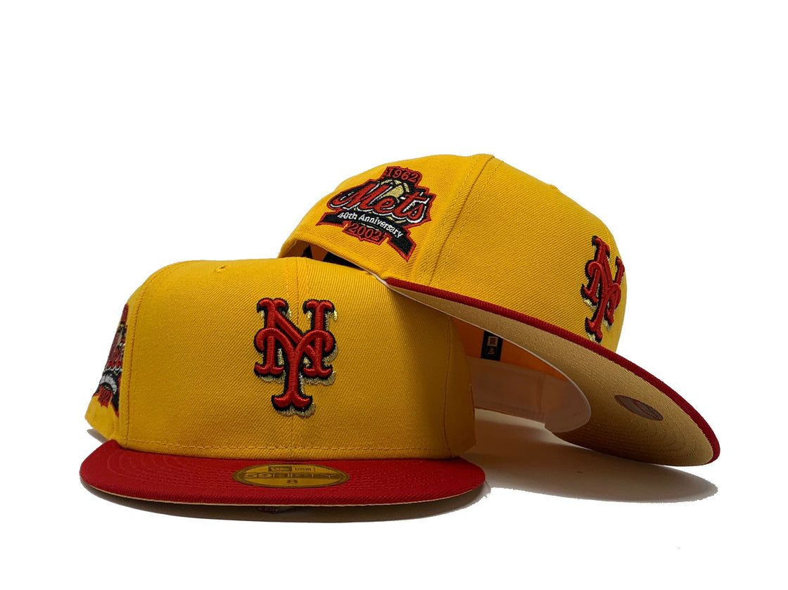 Yellow New York Mets 40th Anniversary Custom New Era Fitted Hat