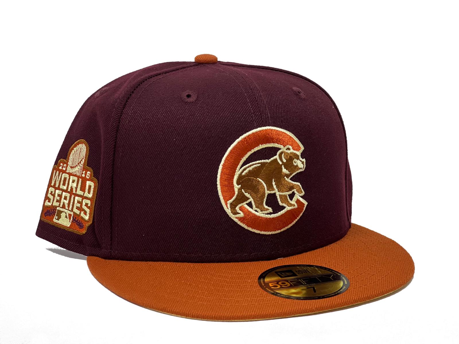 New @neweracap MLB fitted Chicago cubs 2Tone Gold and rust orange