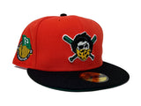 PITTSBURGH PIRATES 1887 ESTABLISHED "PUMPKIN COLLECTION" GREEN BRIM NEW ERA FITTED HAT