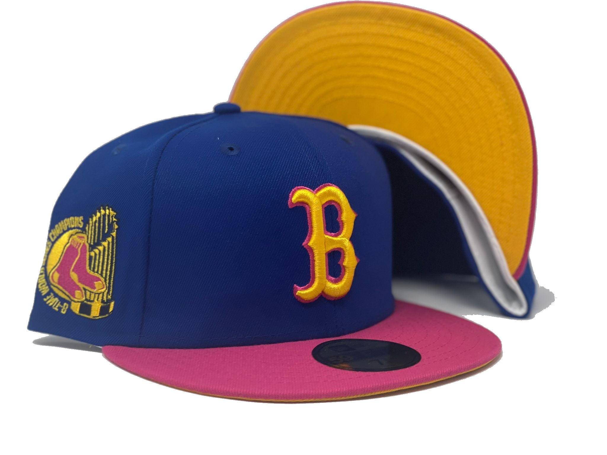 boston red sox blue yellow hat