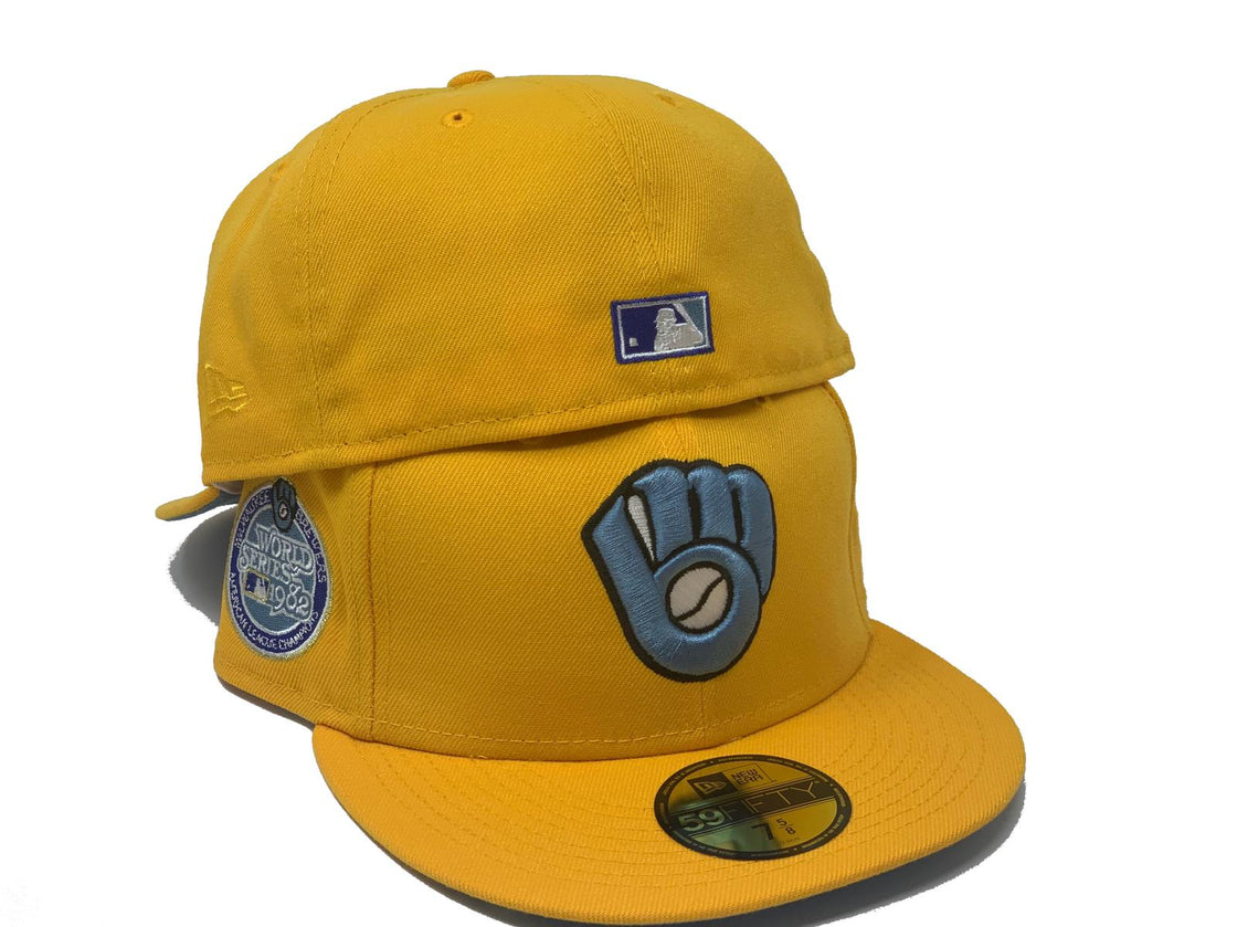 Taxi Yellow Milwaukee Brewers 1982 World Series New Era Fitted Hat