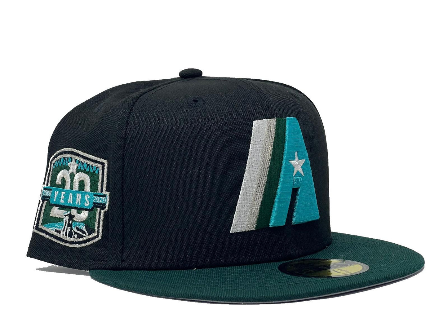 Houston Astros 20th Anniversary Prototype Logo Gray Brim New Era Fitted Hat