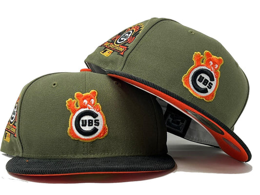 Chicago Cubs 1990 All Star Game "Autumn 22" Pack Black Cord Visor Orange Brim New Era Fitted Hat