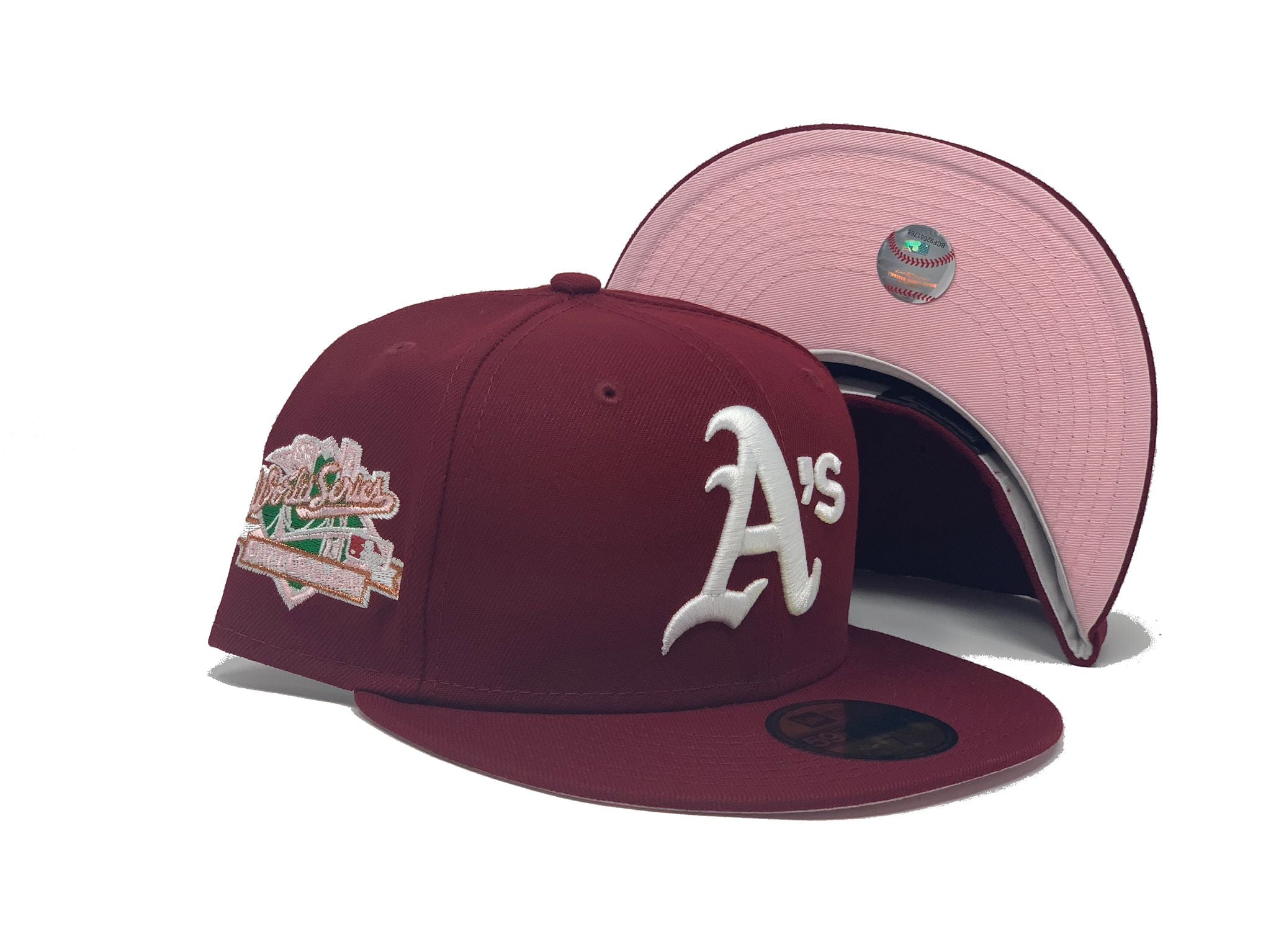 Burgundy Oakland Athletics 1989 Battle of Bay New Era Fitted Hat – Sports  World 165