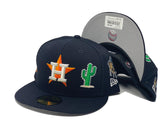Navy Blue MLB City Transit Houston Astros Custom New Era Fitted Hat