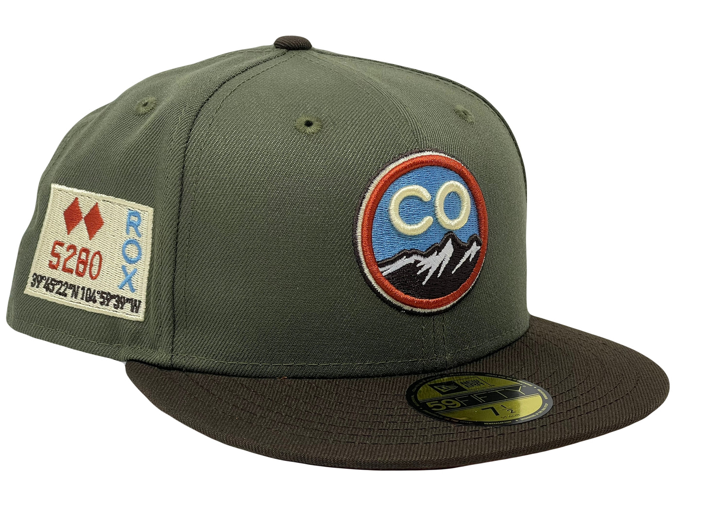 Colorado Rockies City Connect Olive Brown Visor Rust Orange Brim New Era Fitted Hat