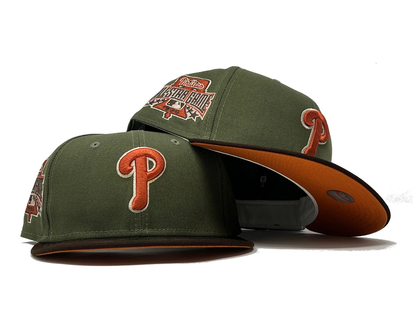 PHILADELPHIA PHIILIS 2006 ALL STAR GAME " OLIVE RUST PACK" NEW ERA FITTED HAT