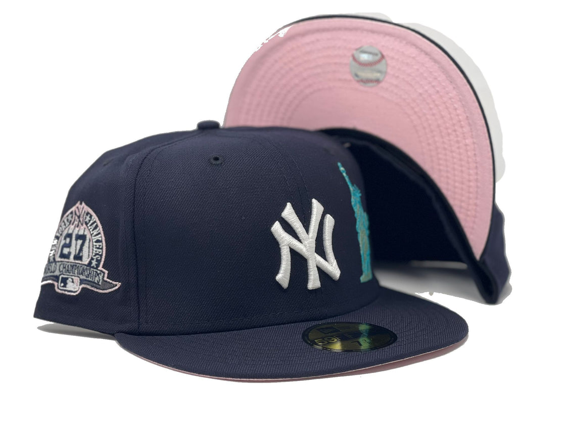 Navy Blue New York Yankees 27th Times World Series New Era Fitted