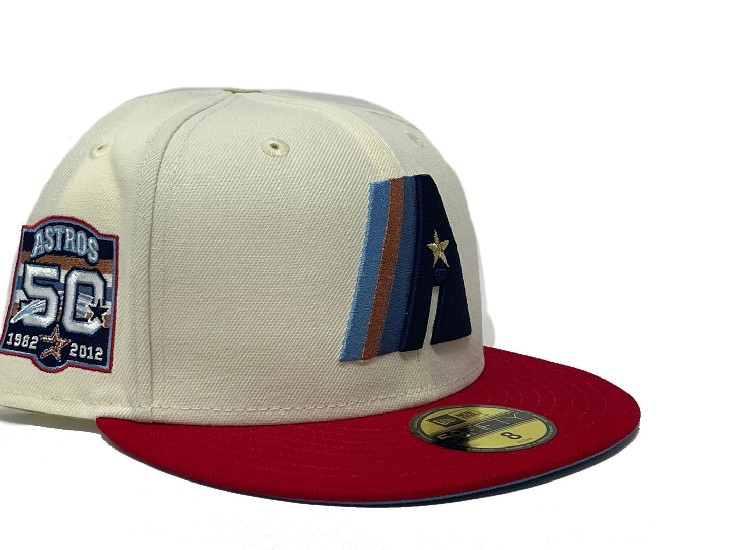 HOUSTON ASTROS 50TH ANNIVERSARY "INDEPENDENCE DAY PACK" ICY BRIM NEW ERA FITTED HAT