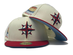 Seattle Mariners New Era Chrome White/ Navy Brim With Sky Blue