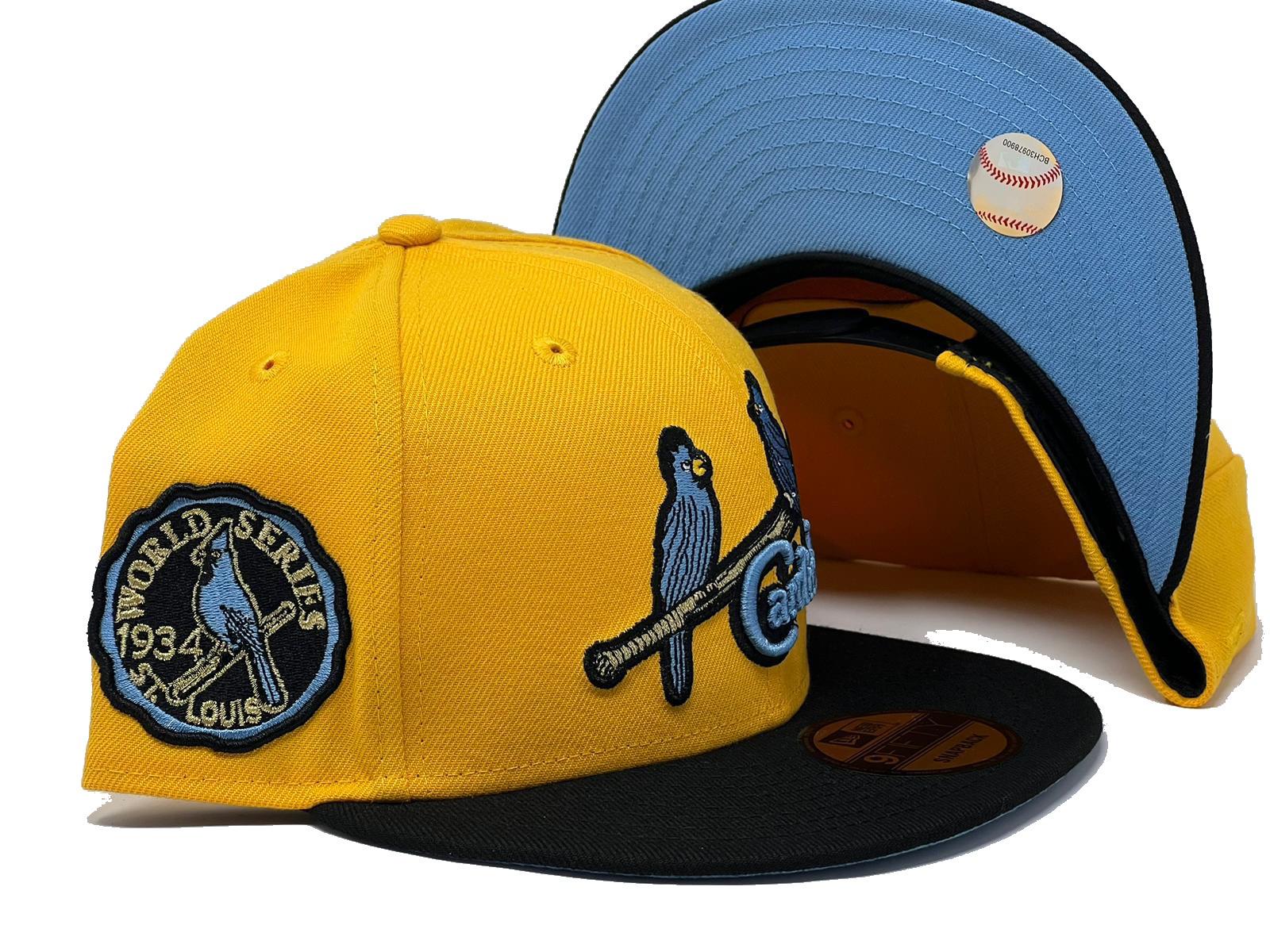 Yellow St. Louis Cardinals Icy Blue Bottom 1934 World Series Side Patch 9FIFTY New Era Snapback