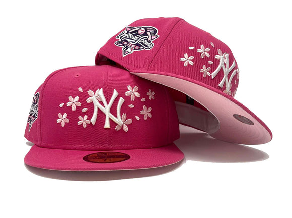 NEW YORK YANKEES 2000 WORLD SERIES PINK BRIM NEW ERA FITTED HAT