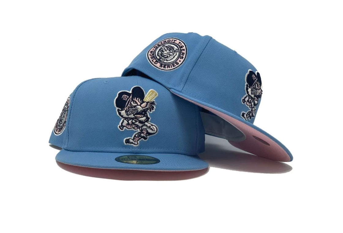 Sky Blue Detroit Tigers 1968 World Series Custom New Era Fitted Hat