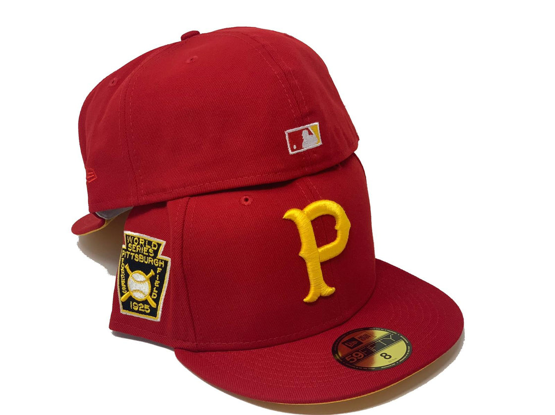 Red Pittsburgh Pirates 1925 World Series Side Patch Fitted Hat