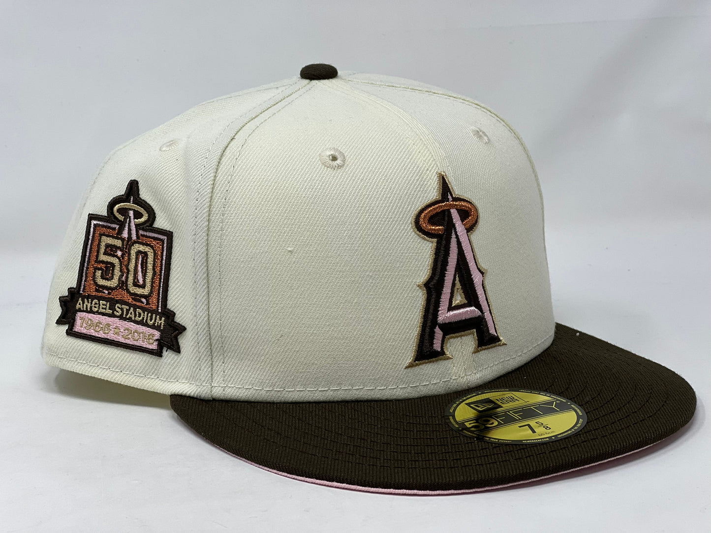 Los Angeles Angeles 50Th Anniversary "Neapolitan Ice Cream" Pink Brim New Era Fitted Hat