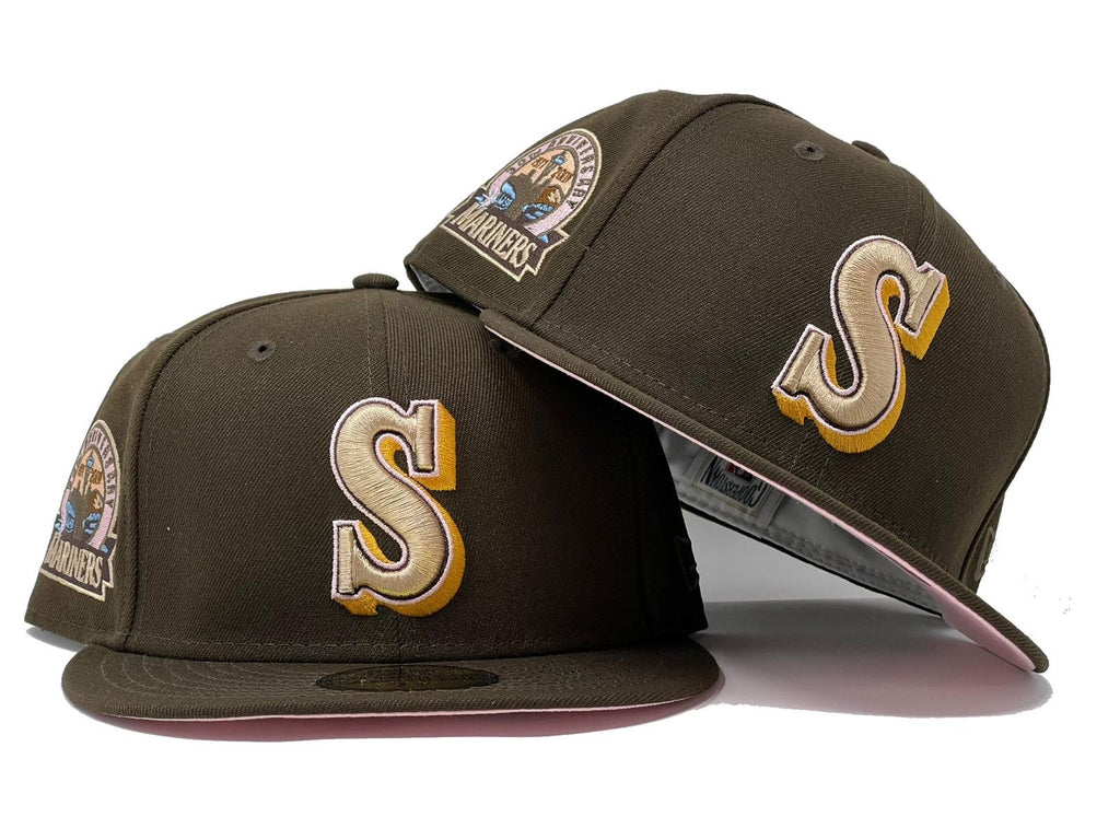 Seattle Mariners 30th Anniversary Brown Pink Brim New Era Fitted Hats
