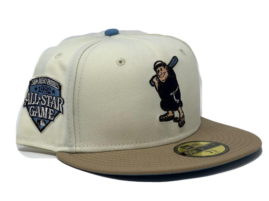 SAN DIEGO PADRES 1992 ALL STAR GAME SKY BLUE BRIM NEW ERA FITTED HAT