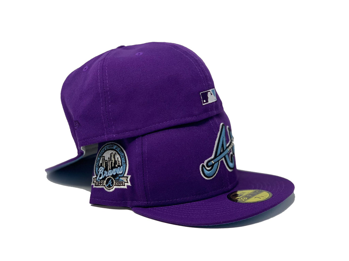 Purple Atlanta Braves 40th Anniversary Custom New Era Fitted  Hat