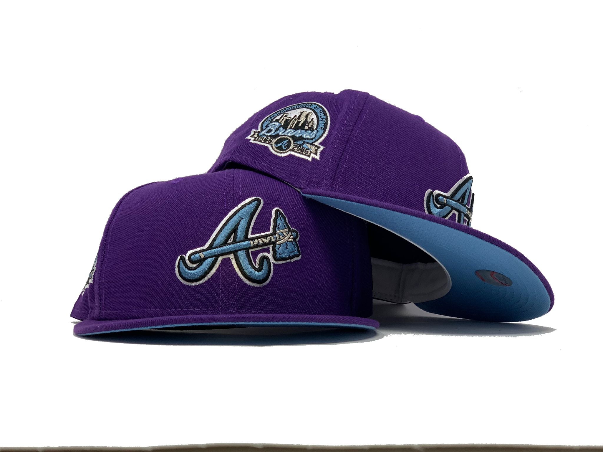Blue Used 7 1/8 New Era Atlanta Braves Hat *CUSTOM*
