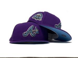 Atlanta Braves New Era Purple Undervisor 59FIFTY Fitted Hat - Gray