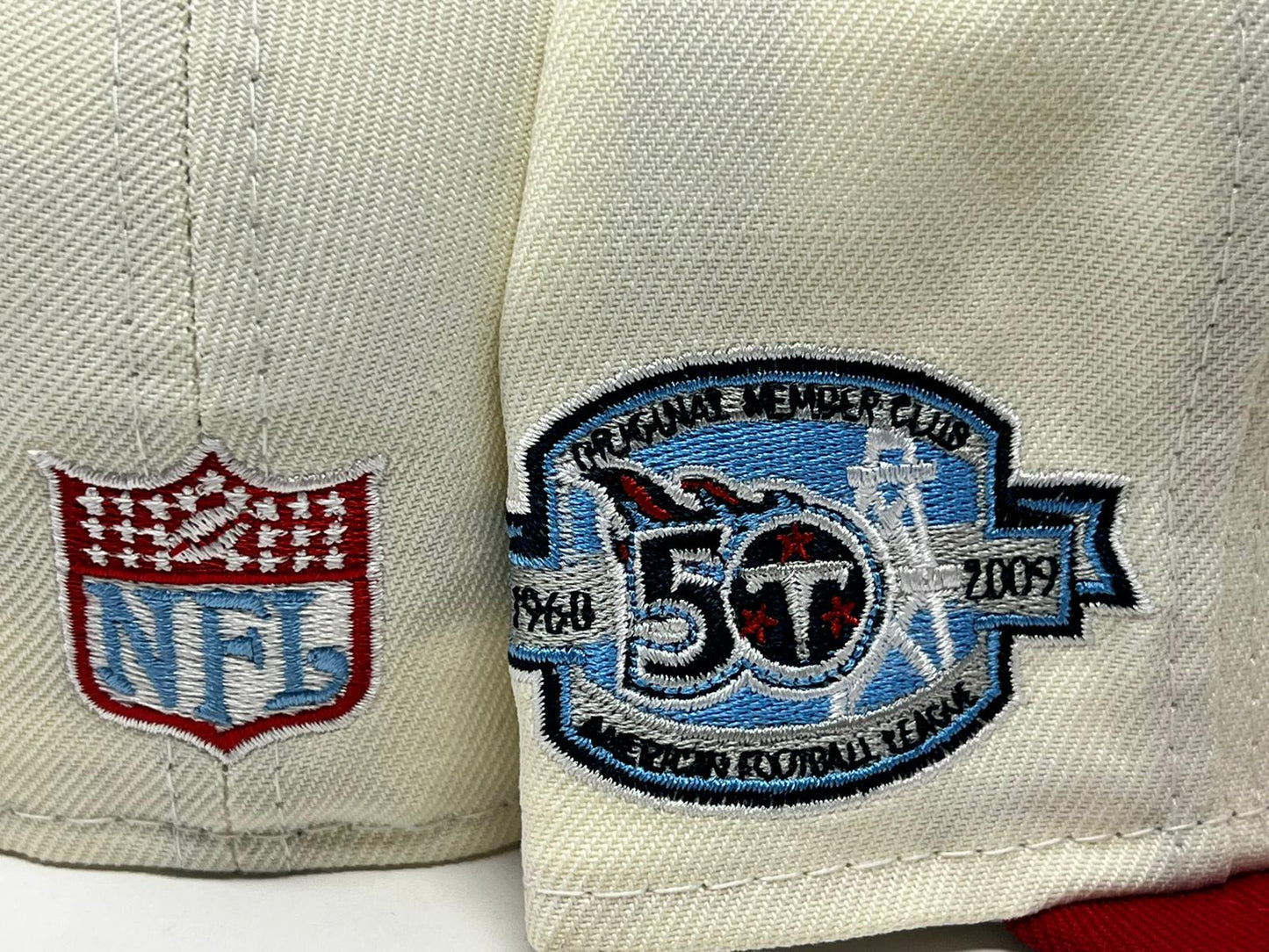 HOUSTON OILERS 50TH ANNIVERSARY "NFL COLLECTION" ICY BRIM 59FIFTY NEW ERA FITTED HAT