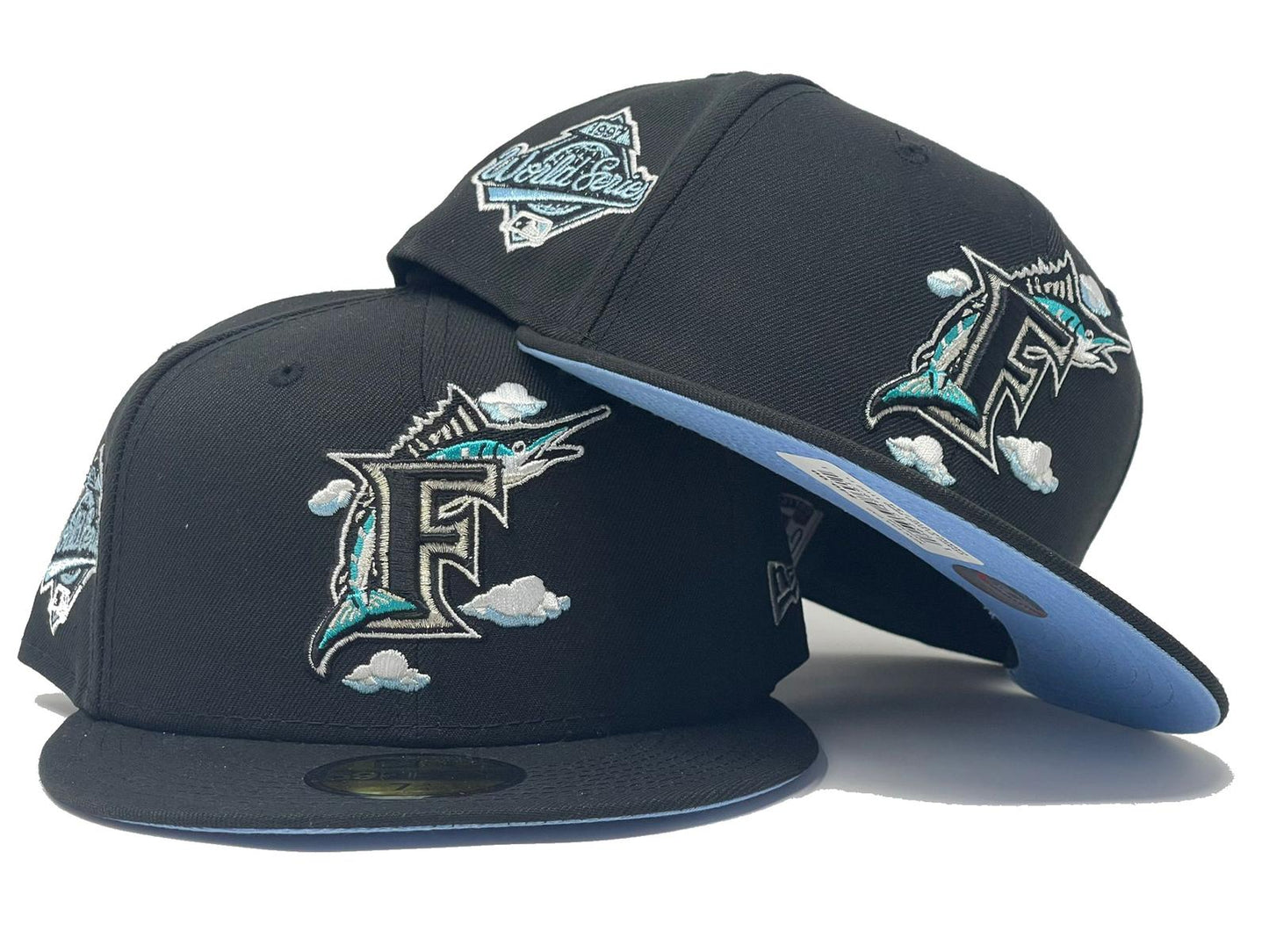 Florida Marlins 1997 World Series "Comic Cloud" Icy Brim New Era Fitted Hat