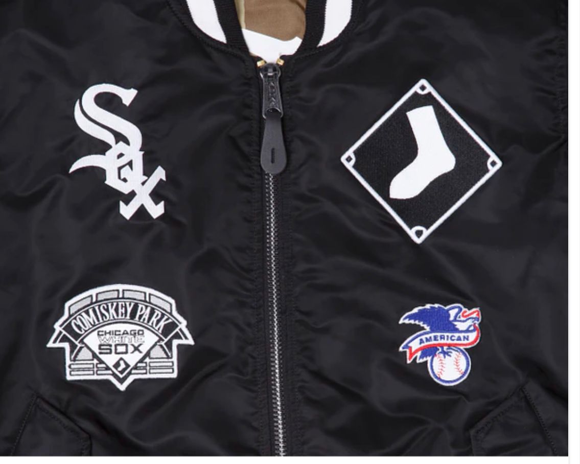 CHICAGO WHITE SOX ALPHA INDUSTRIES MA-1 REVERSIBLE BOMBER JACKET