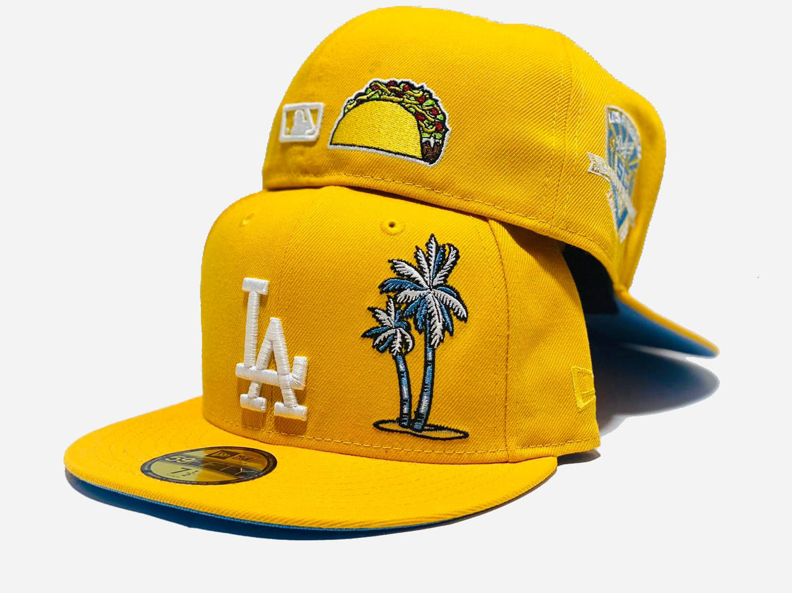 LOS ANGELES DODGERS 50TH ANNIVERSARY 50TH ANNIVERSARY TACO TUESDAY YELLOW ICY BRIM NEW ERA FITTED HAT