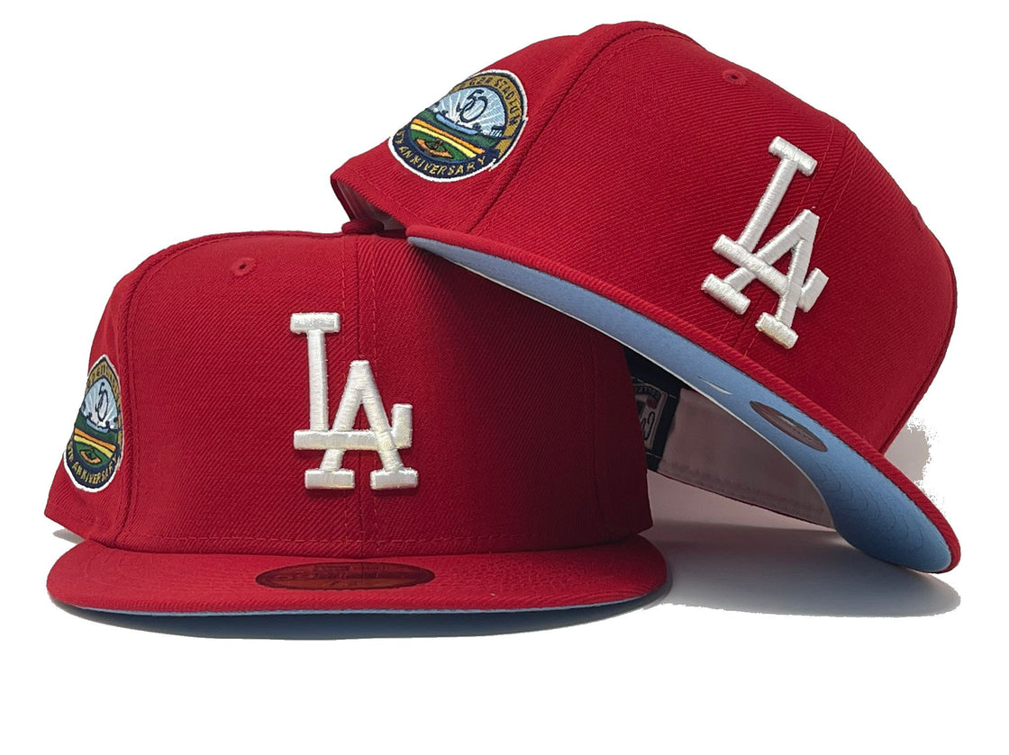 Red Los Angeles Dodgers 50th Anniversary New Era Fitted Hat